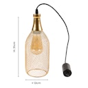 Vorschaubild Vosteen LED Lampe gold  ø 12 cm H31 cm