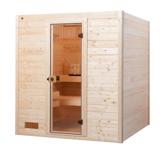 Weka Sauna Valida 3 mit Glastür - Massivholzsauna 38 mm