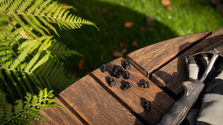 Vitavia Aluschrauben- und Mutternsatz quadratisch schwarz (10 Stück)