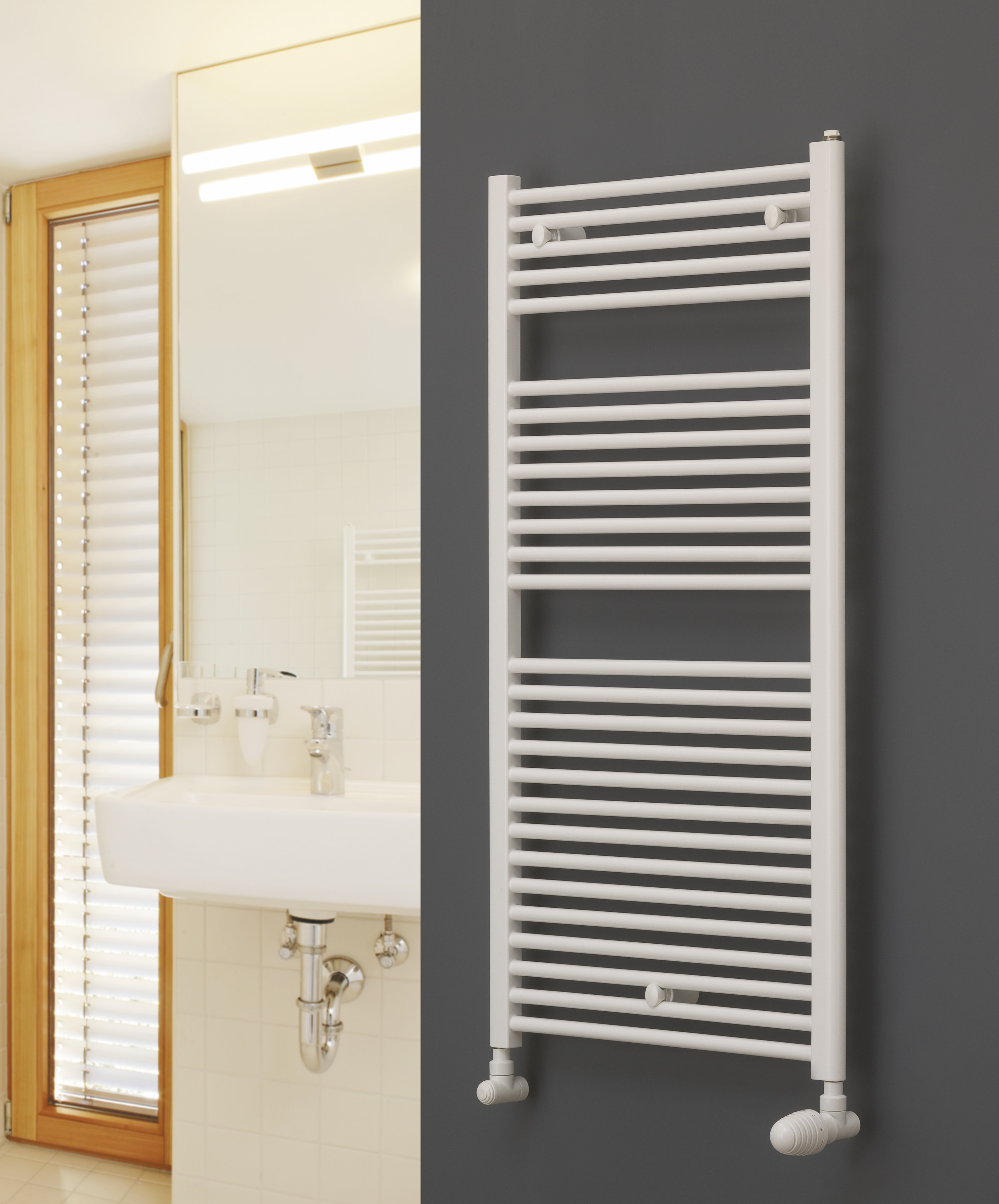 Thumbnail - Ximax Badheizkörper TIP H: 1172 mm B: 600 mm T: 30 mm weiss RAL 9016 + MA