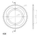 Vorschaubild Supersprox Alu-Kettenrad 428 49Z (Schwarz)