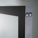 Flexo Loft-Drehtür schwarz mit Alu-Blockzarge stumpfeinschlagend