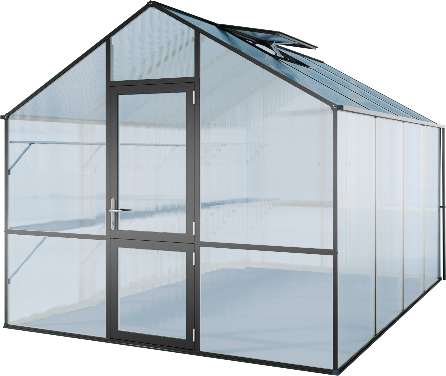 KGT Gewächshaus Lilie Typ IV-anthrazit-2,97 x 4,29 m