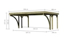 Vorschaubild Karibu Carport Doppelcarport Classic Doppel 1 - kesseldruckimprägniert