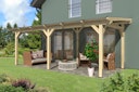 Vorschaubild Skan Holz Siena aus Leimholz mit Mittelpfosten Breite 648 cm freistehende Terrassenüberdachung