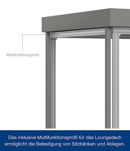 Hörmann Lounge Anbaudach für Juno, Breite 310 cm