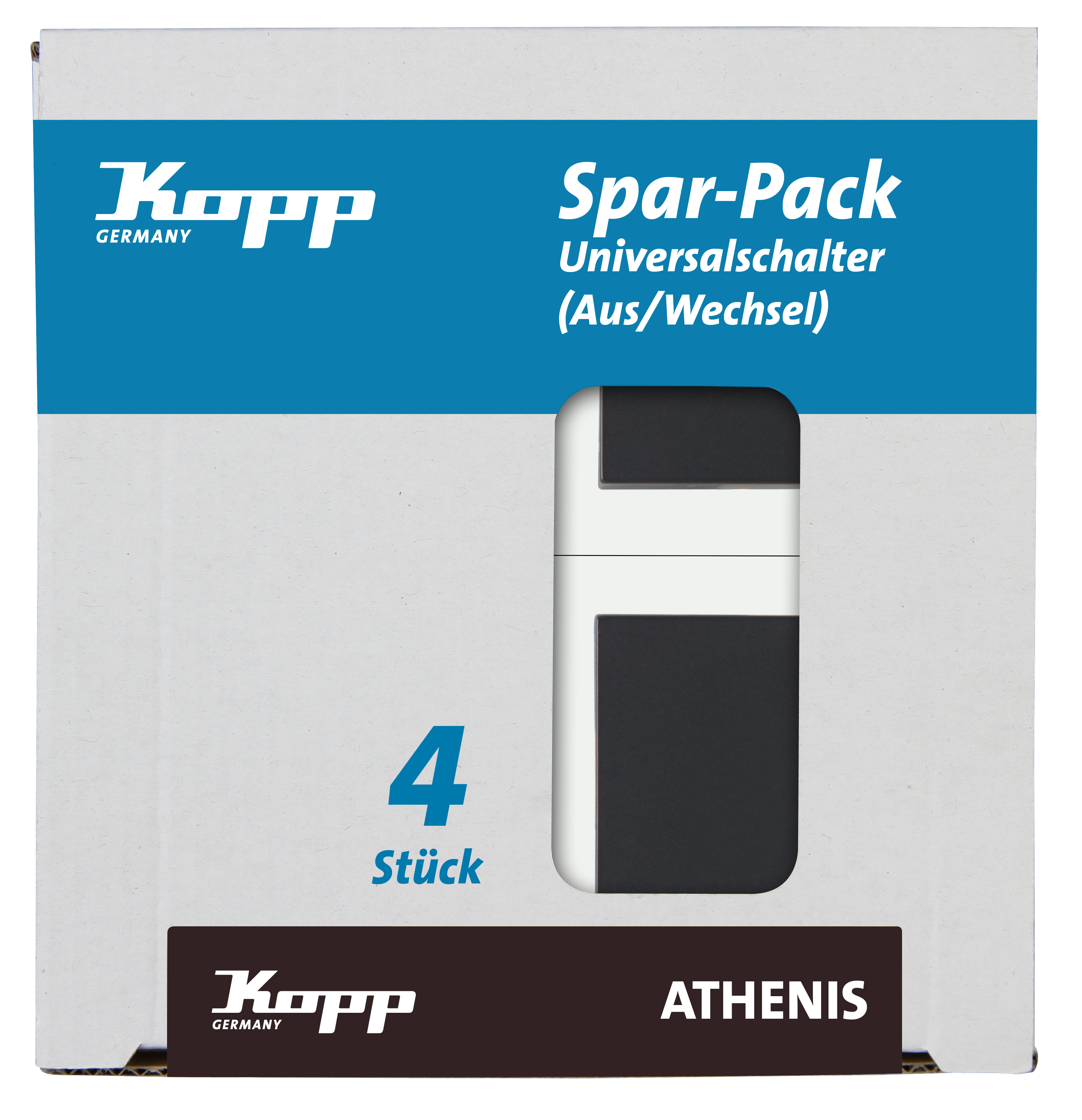 Kopp Universalschalter ATHENIS anthrazit Profi-Pack