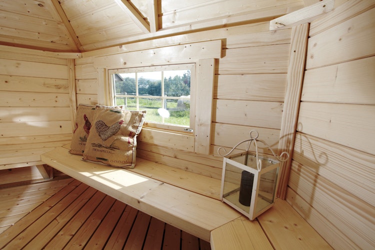 Wolff Finnhaus Grillkota Kalle 3833 45 mm - mit schwarzen Dachschindeln