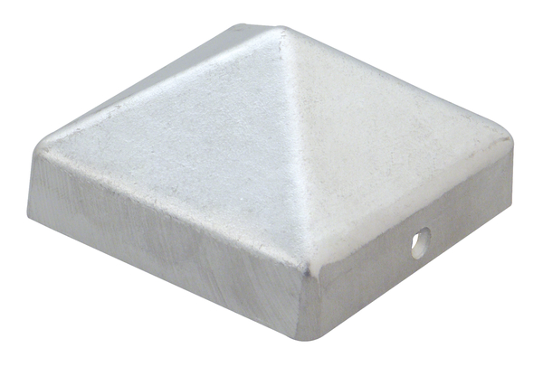 Alberts® Pfostenkappe für Holzpfosten hoch Aluguss blank LxB 111x111 mm