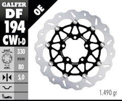 Galfer Bremsscheibe DF194 - Typ CW (schwimmend rechts)