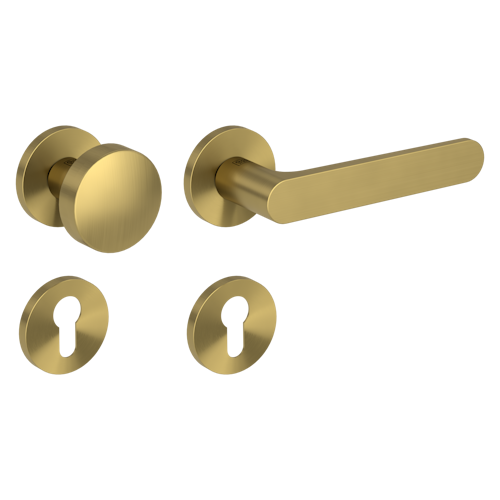 Griffwerk Wechselgarnitur VAYA 291 AVUS fast2fix Fast2Fix Rosetten rund Knopf R2 Gold matt R