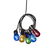 Konstsmide Ganzjahresbeleuchtung  LED Biergartenketten System Basis-Set, bunt (2396-500)