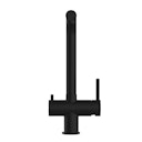 Vorschaubild 3 Wege Wasserhahn Küchenarmatur, Edelstahl Massiv mit 360° schwenkbarem L-Auslauf, PVD Schwarz Matt