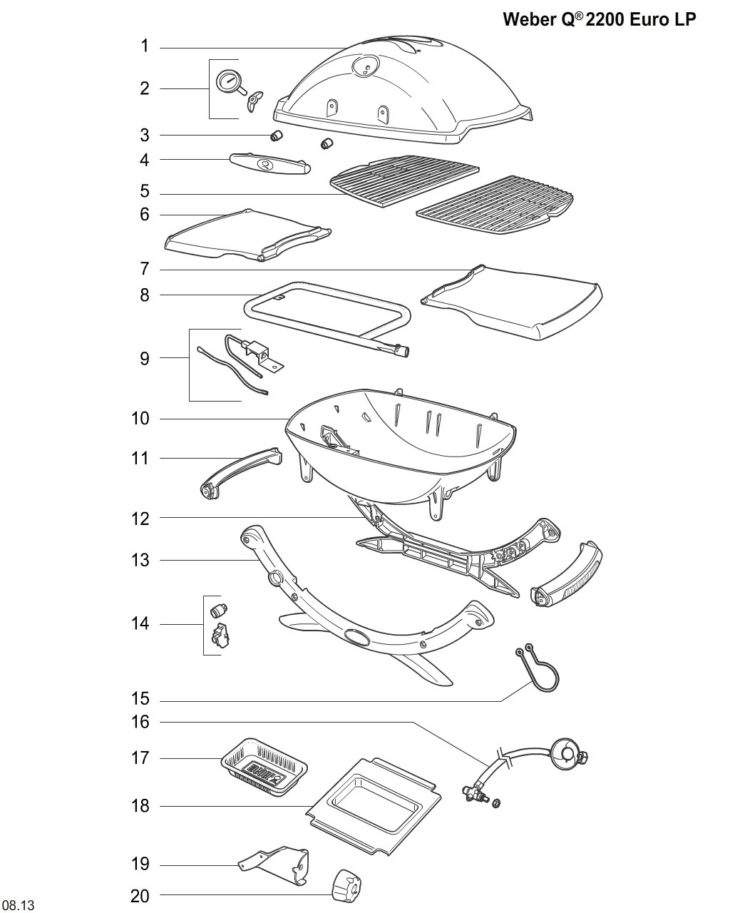 Explosionszeichnung Ersatzteile