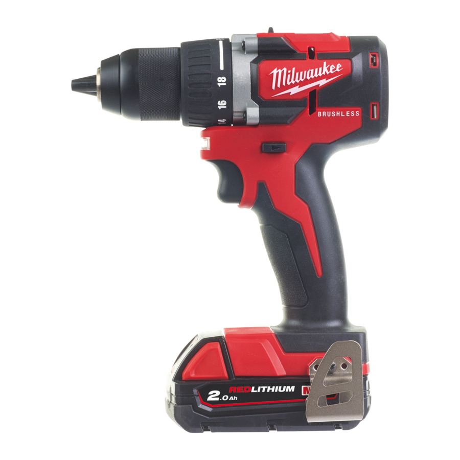 Milwaukee M18CBLDD-202C AKKU-BOHRSCHRAUBER IN2 4933464317