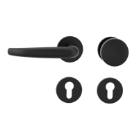 Griffwerk Wechselgarnitur VAYA 194 ALDA fast2fix Fast2Fix GK3 Rosetten rund Knopf R2 Graphitschwarz L