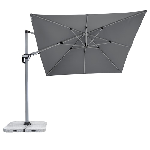 doppler Pendelschirm ACTIVE 350 x 260, Aluminium Grau / 100 % Polyester 200 g/m²