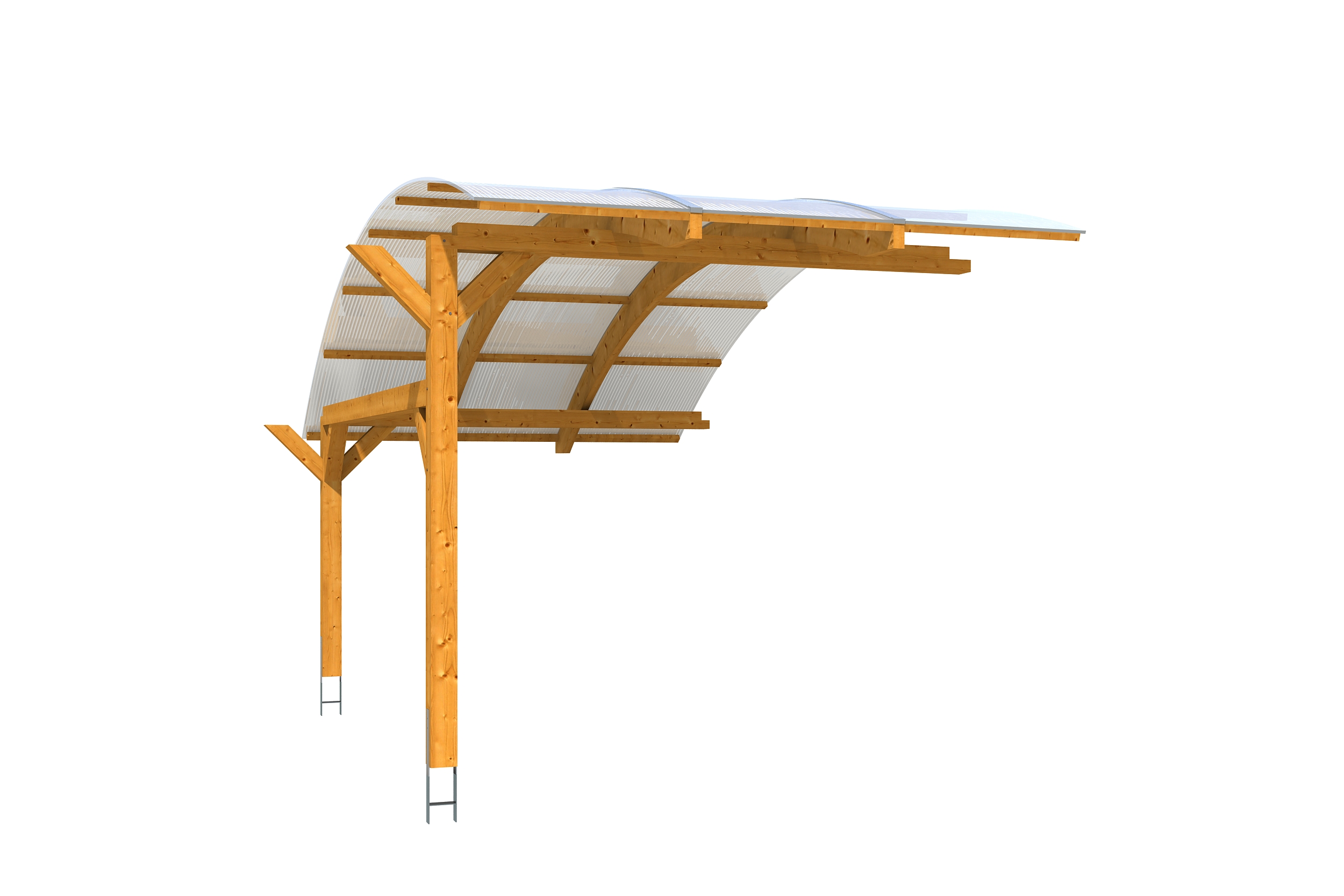 Skan Holz Schwaben Carport-Stellplatzerweiterung Breite 299cm eiche hell