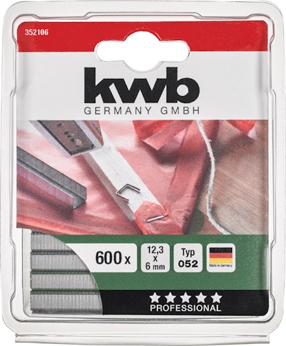 kwb 1400-Heftkl Stahl 052/C 6 mmSB 352106