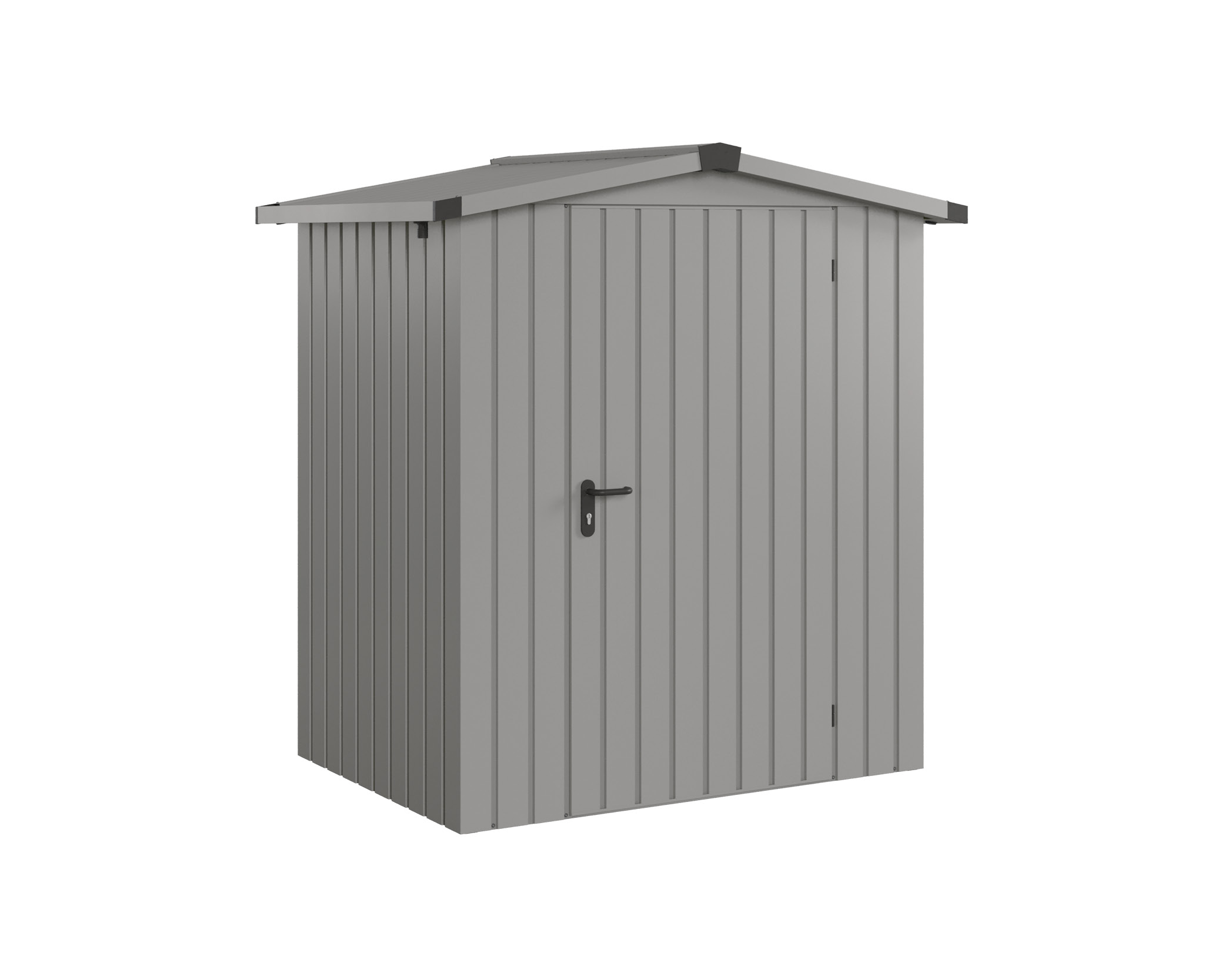 Hörmann Metall-Gerätehaus EcoStar EuroLine mit Satteldach B 166 x T 118 cm (ESD 1), Motiv Modern (mit schmalen Lamellen)...