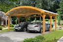 Vorschaubild Skan Holz Franken - Bogendach Doppelcarport aus Leimholz Breite 635 cm