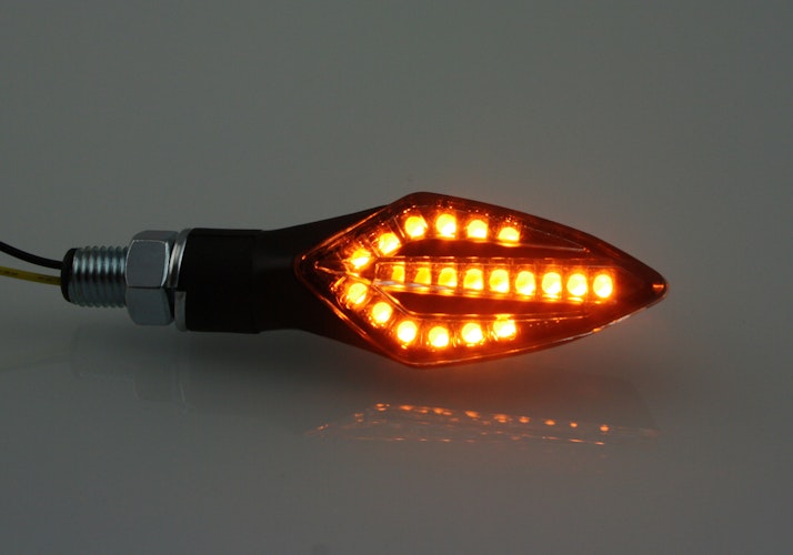 PROTECH Universal Lauflicht LED-Blinker RC-100 Spiegel & Blinker Schwarz für BMW F 900 R,KAWASAKI Ninja 1000 SX,KTM 1290 Super Duke GT