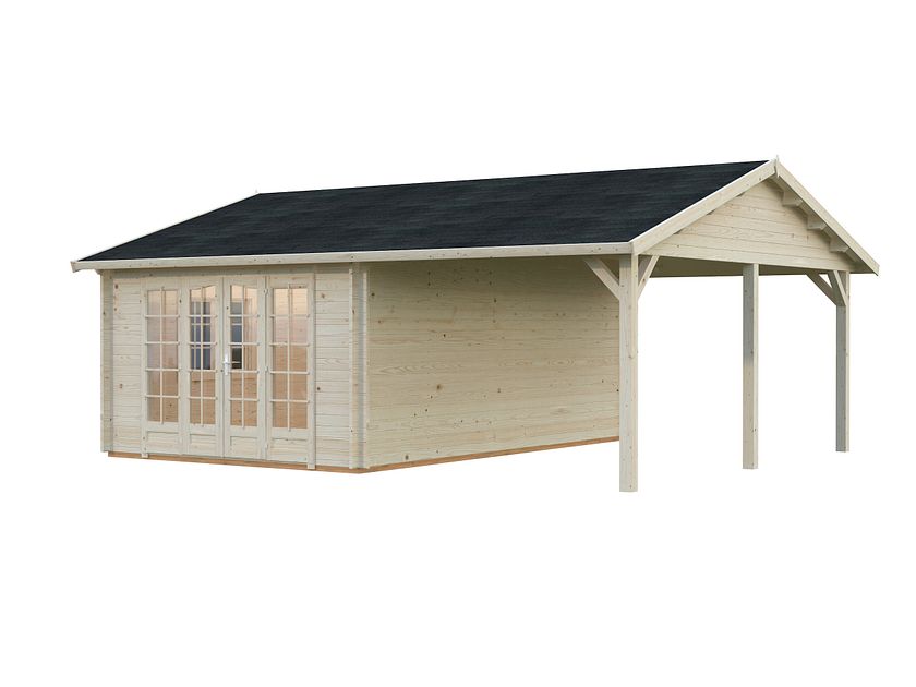 Palmako Gartenhaus Irene 19,0+16,2 m² - 44mm online kaufen