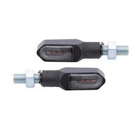 HIGHSIDER smart Namiko-TS LED 2in1 Blinker-Positionsleuchten-Kombination Gehäuse Schwarz / Linse Rauchgrau (Paar), Vorn