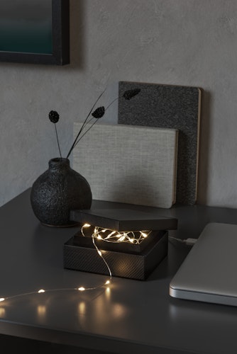 Konstsmide Weihnachtsbeleuchtung  Micro LED Lichterkette Warmweiß