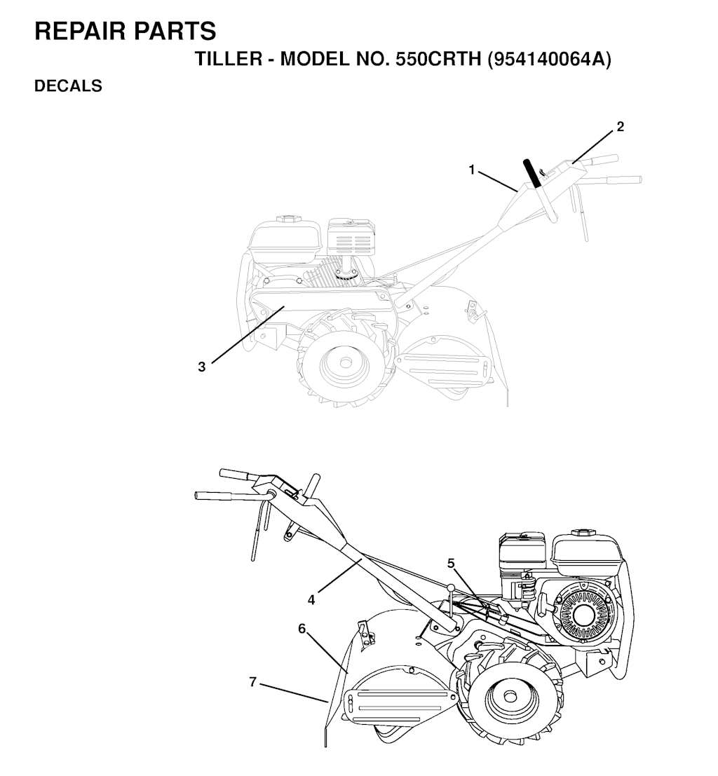 Explosionszeichnung Ersatzteile