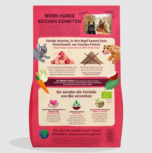 Edgard&Cooper Adult Rind und Huhn Bio Hundetrockenfutter