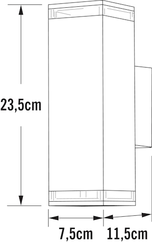 Konstsmide Wandleuchte Pollux, 2xGU10, schwarz (407-750)