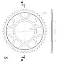 Vorschaubild Supersprox Stahl-Kettenrad 520 46Z (Schwarz)
