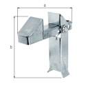 Vorschaubild Alberts® Torfeststeller mit Feder galv. blau verzinkt zum Einbetonieren BxH 185x200mm 