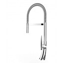 Vorschaubild Wasserhahn Küchenarmatur, LEAF, mit 360° schwenkbarem Auslauf, abnehmbare 2 strahl Handbrause, Verchromt