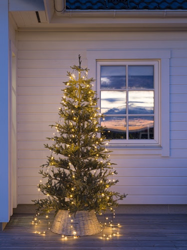 Konstsmide Weihnachtsbeleuchtung  LED Baummantel bernstein H240cm, Ring Ø11cm