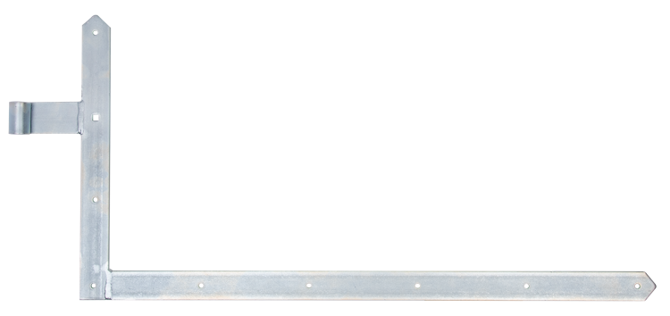 Alberts® Tor-Winkelband, Abschluss spitz, unten, galvanisch verzinkt dickschichtpassiviert, HxL 400x800mm,Rolle ⌀16mm 313135