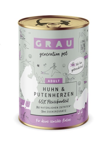 grau Katze 400 Gramm Katzennassfutter