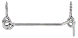 Alberts® Sturmhaken, mit Öse, galvanisch verzinkt dickschichtpassiviert, zum Einschrauben, Haken ⌀4,0 mm, Karte à 1 St. 903824
