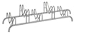 Vorschaubild Alberts® Mehrfach-Fahrradständer freist.,fvz, Einstellplätze 5, LxT 1450x515 mm 692650