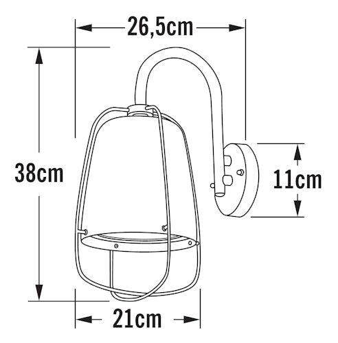 Konstsmide Wandleuchte Perugia, lackiertes Aluminium, schwarz (7526-750)
