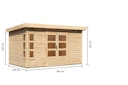 Vorschaubild Karibu Premium Gartenhaus Kastorf 6/7 mit Fensterecke - 28 mm
