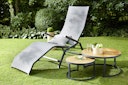 Vorschaubild Diamond Garden 2er Set Loungetische NESTED rund, Edelstahl Dunkelgrau / Premium Teak