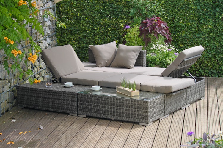 Garden Pleasure Lounge Set ALCUDIA, Aluminium / Polyrattan / Kissen 100 % Polyester