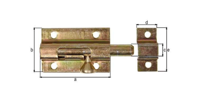 Alberts® Bolzen-Schlossriegel Knopfgriff 50 x 33 mm