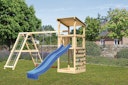 Vorschaubild Akubi Kinderspielturm Anna mit Pultdach inkl. Wellenrutsche, Kletterwand, Doppelschaukel und Klettergerüst