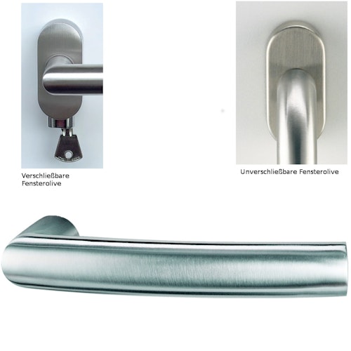GRIFFWERK Fenstergriff LORITA PROFESSIONAL in Edelstahl matt