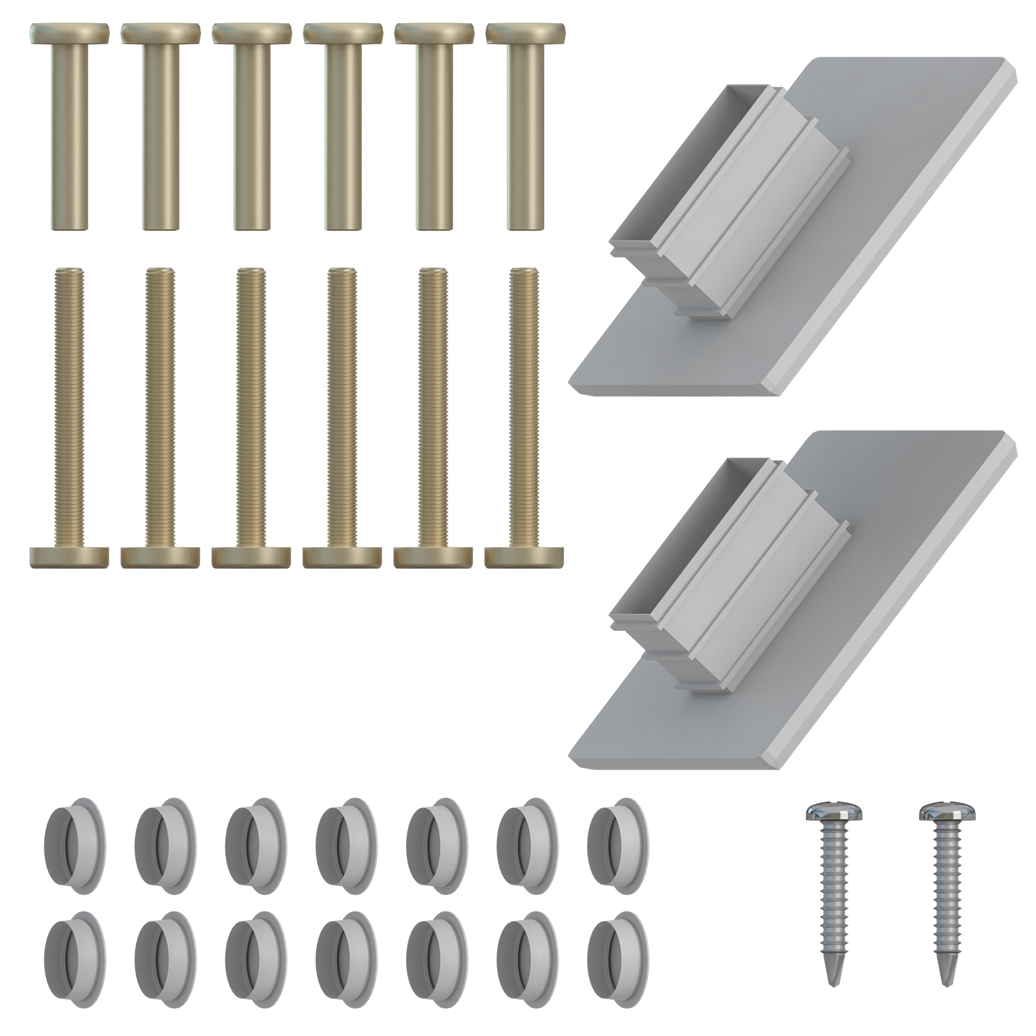 TraumGarten Ersatzteil: Zubehörbeutel für System Klemmpfosten silber