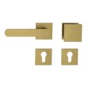 Vorschaubild Griffwerk Wechselgarnitur VAYA 291 AVUS fast2fix Fast2Fix  Rosetten eckig Knopf SQUARE Gold matt L