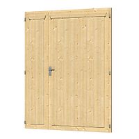 Skan Holz Doppeltür für Carports/Gartenhäuser Rahmenaußenmaß 148 x 198 cm